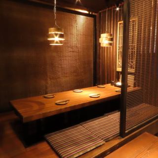 お座敷半個室。お洒落な空間です