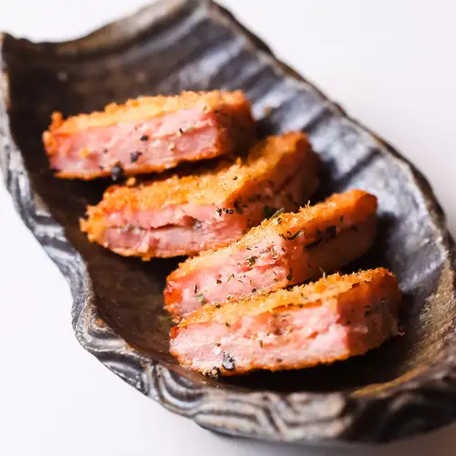 Blue cheese ham cutlet