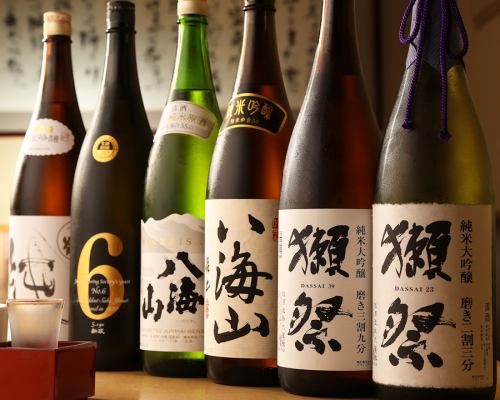 充実した日本酒・焼酎の品揃え！