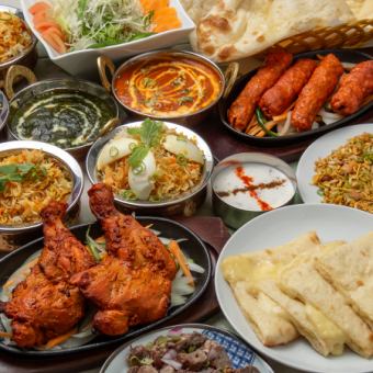 【食べ放題2時間コース】カレーとナン食べ放題！本格カレーを心ゆくまで（男2450円／女2350円）