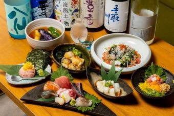 [2 hours all-you-can-drink included] Satisfying course of 10 dishes including steak and sashimi for 5,000 yen