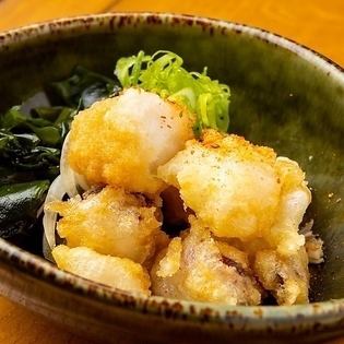Deep-fried octopus with ponzu sauce