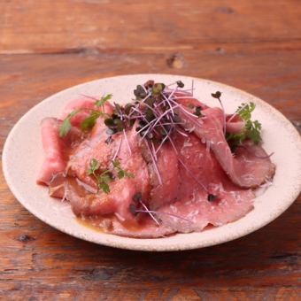 【自社牧場白老牛のローストビーフも♪】全７品コース120分飲放付4000円→3500円！