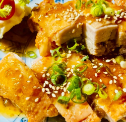 国産地鶏煎り焼き台湾風味