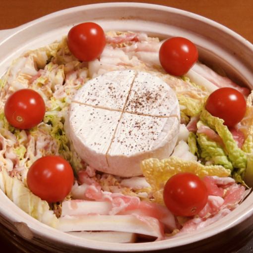 【Nabe Women's Association ♪】 ☆ Full of luxuries Camembert cheese pot ☆ Max 3 h drink & 6 items 【3800 yen】
