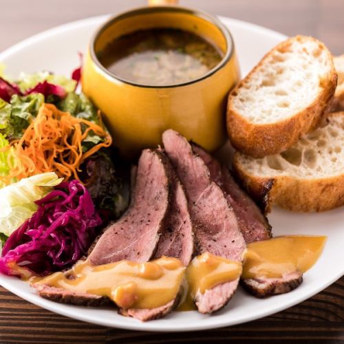 数量限定!!! 鴨のロースト【サラダ・スープ・パン1枚付き】