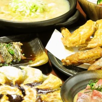 【夏季限定】 炊き餃子と旨い肴で乾杯コース♪ビールや氷結サワーも全て飲める！飲み放題付！