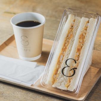 モーニングセット☆毎日7:00～11:00☆お好きなたまごサンドイッチとホットコーヒー☆