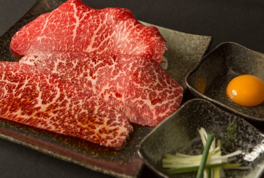 名物 黒毛和牛の焼きすき