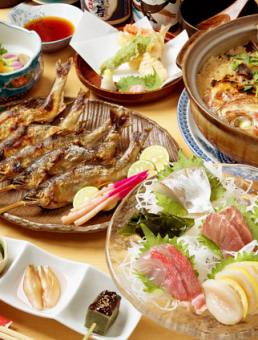 【高級套餐◎】螃蟹料理、時令生魚片、時令天婦羅等9道菜（含稅6000日元）