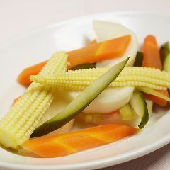 Homemade seasonal vegetable pickles