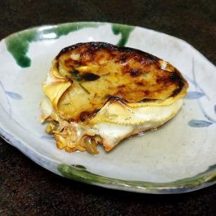 Grilled crab shell