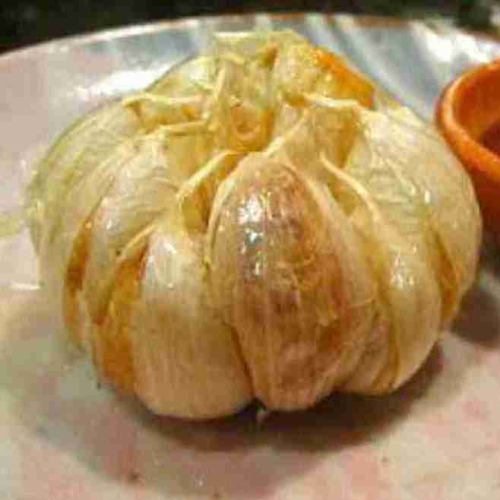 fried whole garlic