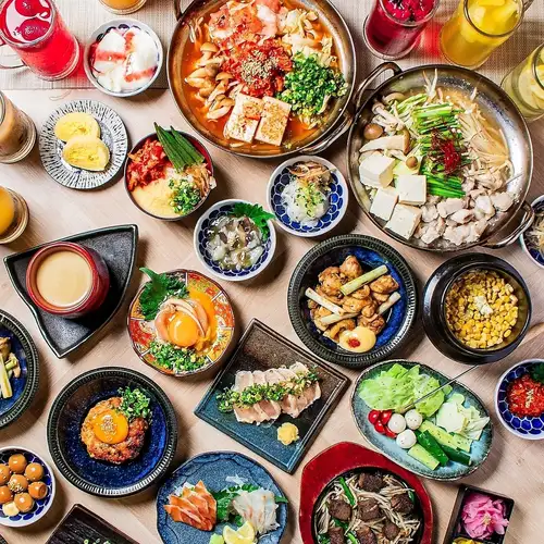 A wide variety of dishes available! All-you-can-eat and drink.