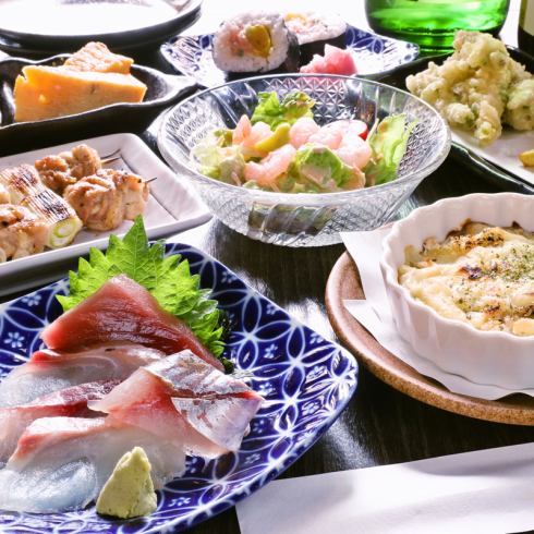 個室もご用意！料理7品＋時間無制限飲み放題付5500円(税込)