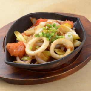 いかとトマトの醤油焼き