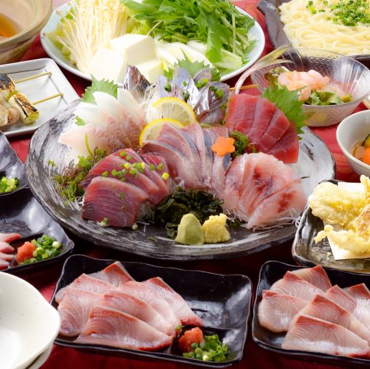 各種宴会に！【活締めブリのしゃぶしゃぶ鍋など料理8品＋2時間スタンダード飲み放題付 】5500円(税込)