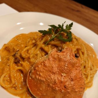 蟹トマトクリームパスタ