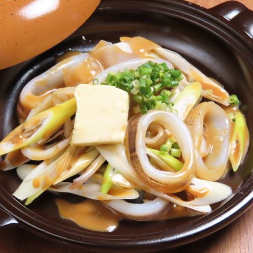 瓷盤烤魷魚