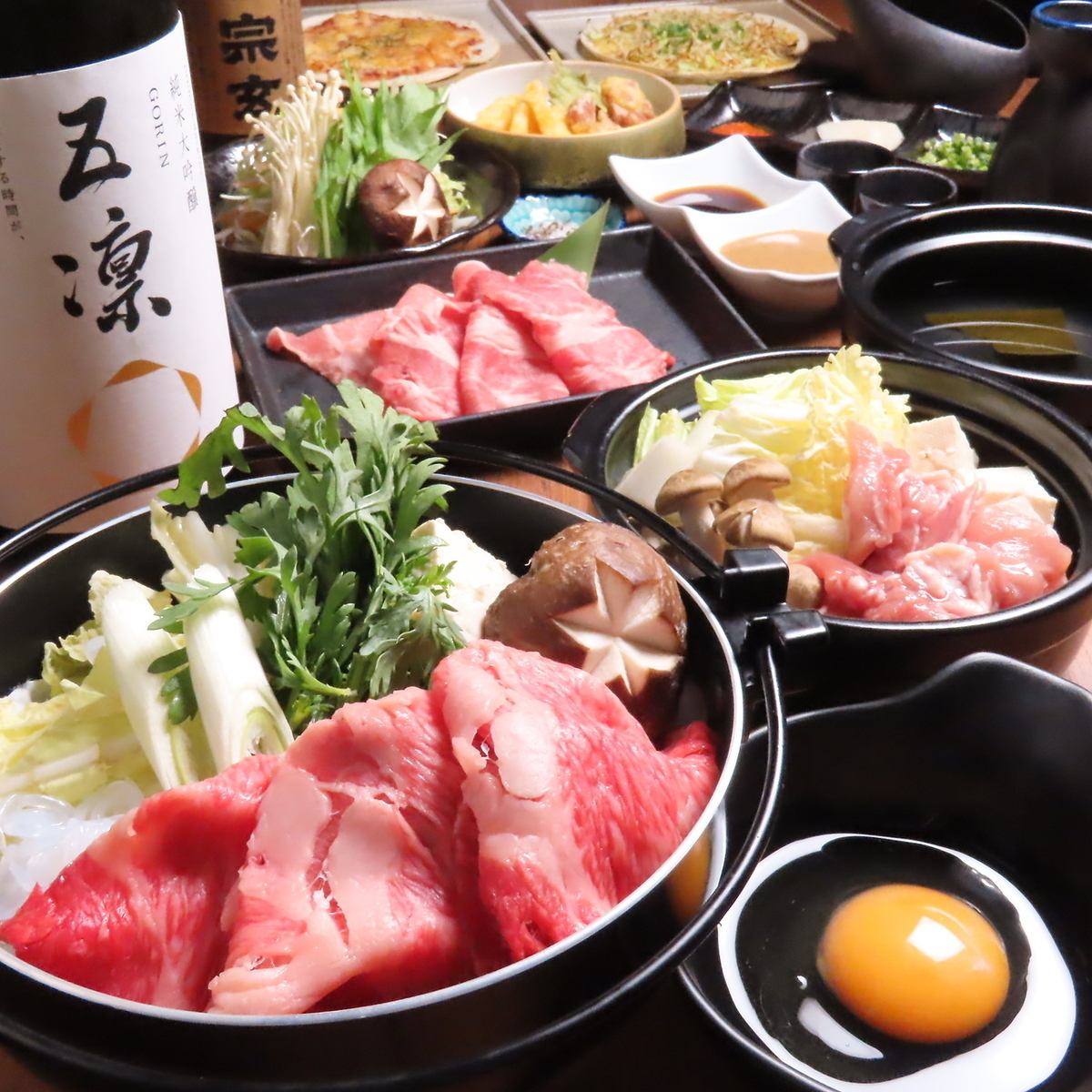 一人前から！能登牛や能登豚の鍋をご堪能頂けます♪