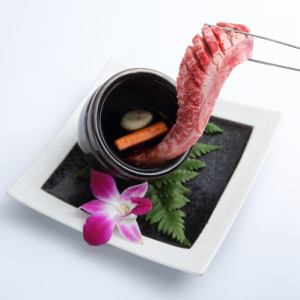 Short ribs pickled in a pot