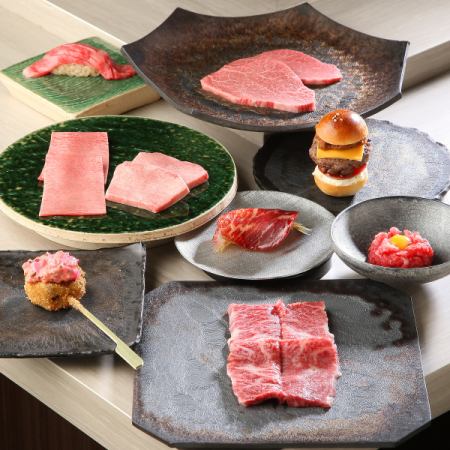 請盡情享用神戶牛、松阪牛、近江牛等嚴選的最高級肉類。