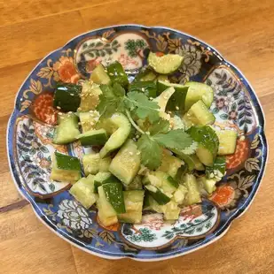 Cucumber and garlic salad