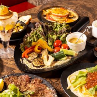 【2H飲み放題】野菜コース+パティシエ自慢のパフェでこの値段！？「破格の季節の旬野菜コース」