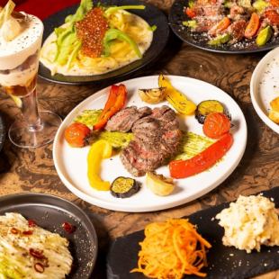 【2.5H飲み放題】肉コース+〆パフェでこの値段！？「破格すぎる季節の肉コース」<全8品>