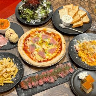 【2小時無限暢飲】想在忘年會上享用披薩和義大利麵的話,不妨試試「忘年會義大利套餐」(共10道菜)