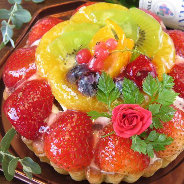 【데코레이션 케이크】 핫 페퍼 음식으로 예약하실 수 있습니다.4호 2680엔~(부가세 포함)
