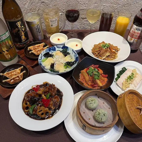 【期間限定お得なプラン】長安コース◇緑茶小籠包付き全8品＋飲み放題4075円⇒3800円(税込)