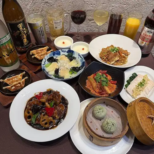 【期間限定お得なプラン】長安コース◇緑茶小籠包付き全8品＋飲み放題4075円⇒3800円(税込)