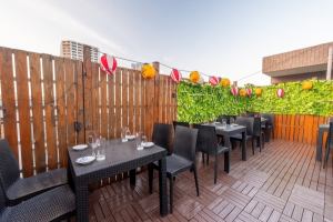 Rooftop terrace seating