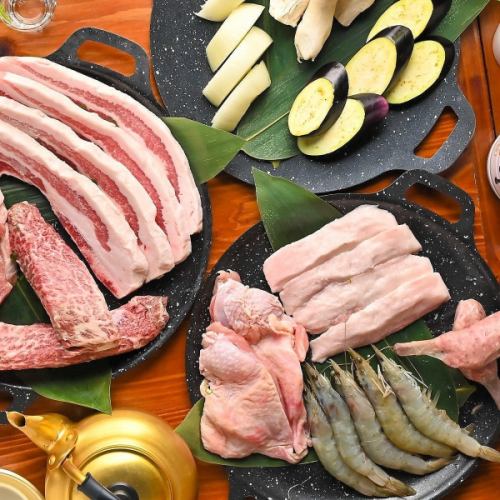 屋上テラスで味わう！開放感満点の本格BBQ