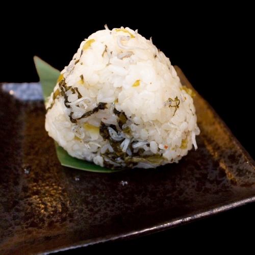 じゃこ高菜おにぎり