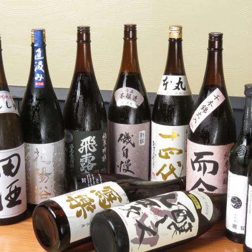 厳選された焼酎・日本酒！