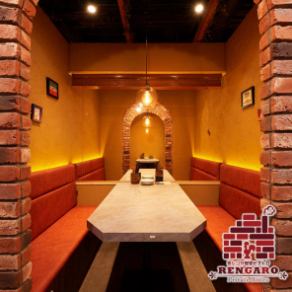 [For 5 to 6 people] "Brick private room" A stylish space that tickles the hearts of women while having a cozy and warm atmosphere makes you forget the noise of Machida.A safe and secure space that can be used as a private room for a small number of people to prevent infectious diseases.
