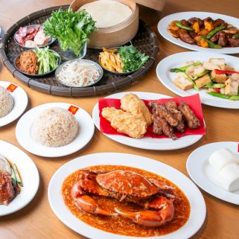 [平日][特別SPRING 6,000日圓計畫]豪華上海蟹和廚師的特別餐