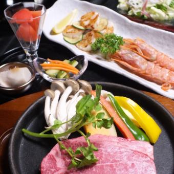 ★Drinking Love Course★ A5 Chateaubriand Awa beef fillet steak, etc. 7 dishes 6,600 yen (from 2 people)