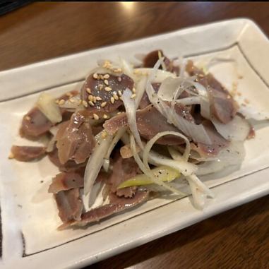 長ねぎと砂肝和え