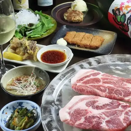 【2時間飲放題付/1日3組限定】お米ポークの水晶焼きなど広島お手軽名物堪能コース《6品》4,400円
