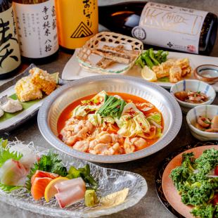 【八岐大蛇コース】厳選3種お刺身/海老湯葉巻揚げ/旬魚の幽庵焼き/夜叉鍋/飲放付全7品6500円