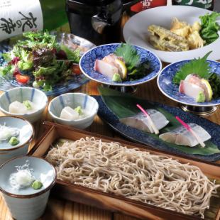 【八岐大蛇コース】厳選3種お刺身/海老湯葉巻揚げ/季節の焼き物/飲放付全7品6500円