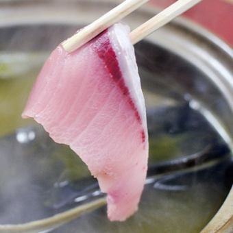 [Buri shabu-shabu course] 7 dishes total 4,500 yen (tax included)