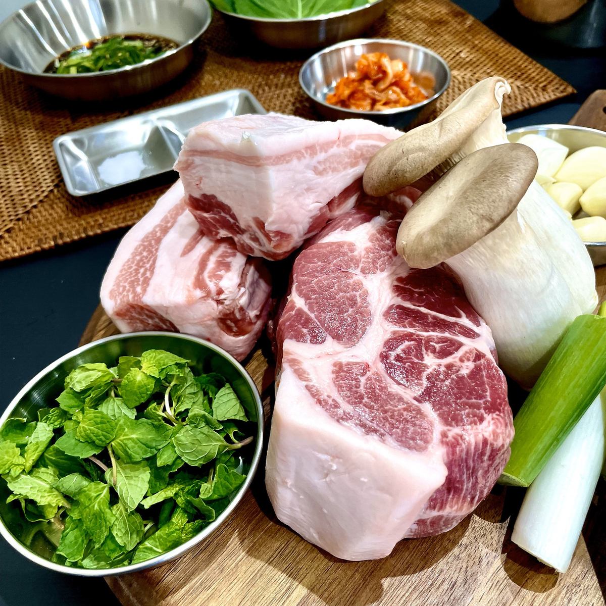 Limited quantity Samgyeopsal lunch plate is a bargain!