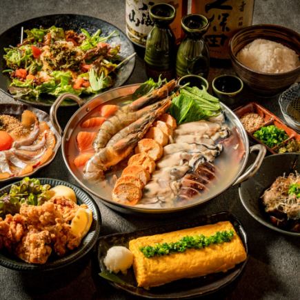 【贅沢鍋をご満喫！】絶品！痛風鍋コース＜120分飲み放題付＞6,500円