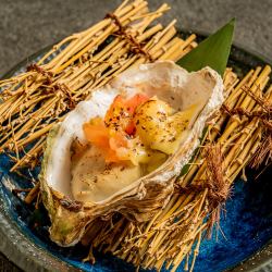 創作焼き牡蠣（トマトチーズペッパー/焼き牡蠣）