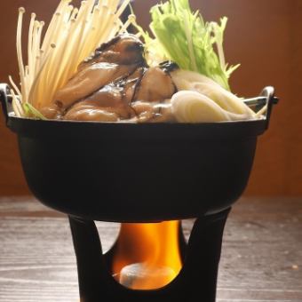 Winter oyster hotpot course + all-you-can-drink for 1,500 yen