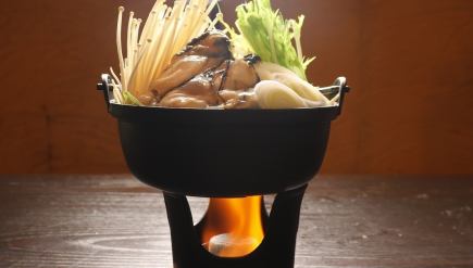 Winter oyster hotpot course + all-you-can-drink for 1,500 yen